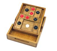 HOOTNEE Wooden Round Dot Chess Board Educational Game Material Logical Thinking for Boys