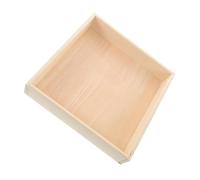 HOOTNEE Wooden Sandbox for 25x25x6cm Indoor Montessori Sand Play Tray Storage Box, Square Sand Table Suitable for Playrooms and Small Spaces
