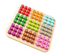 HOOTNEE Wooden Sudoku Game Board Educational Arithmetic for Preschool Teaching Aid Creative Plaything gift for for for for for for with Pegs for Logical Thinking and Training