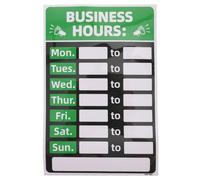 HOOTNEE Writable Adhesive Business Hours Sign with Thickened Sunproof Material Rewritable Store Opening Sticker for Banks and Shops Anti-fade Hour Signs for Office Door Display