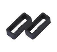 HOOTNEE X5 Watch Band Loop 2pcs Flexible Strap Rings, Black, Inner Diameter 22mm, Environmental Soft Material, Easy to Install, for Everyday Use