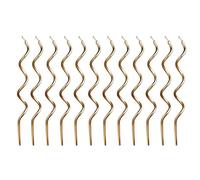 Hootyballoo 12 Pack Gold Curly Candles Birthday Celebration Partyware HBMM1105