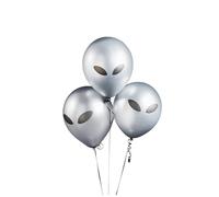 Hootyballoo Alien Latex Balloons, 12 Inch, Pack of 5