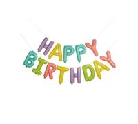Hootyballoo Pastel 'Happy Birthday' 16" Foil Balloon Garland Banner Partyware HBPP205