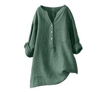 HOOUDO Add Card to My Account Ofertas De Primavera Sports Tops for Women UK Loose Fit Green Chiffon Blouse Ladies Slogan T Shirts for Women UK Funny