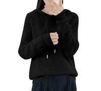 HOOUDO Black of Friday Womens Cashmere Jumpers Hoodies Long Sleeved Knitted Sweaters Ladies Winter Warm Jumper Tops Casual Solid Color Base Sweatshirts Cashmere Jumpers Ladies Green