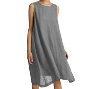 HOOUDO Boho Dresses for Women Vintage Floral Print Bohemian Dresses V Neck Ladies Sun Dresses with Pockets Cute Dance Gown Bohemian Dresses A Line Dresses My Orders with Amaon Prime Grey