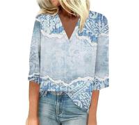 HOOUDO Cheap Dresses for Women UK Todays Daily Deals Maternity Workout Tops for Women UK Women's Blouses & Shirts Tie Front Blouse Satin Sky Blue