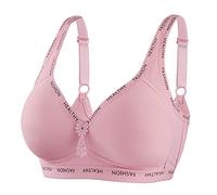 HOOUDO Customer Service Chat Online Now Comfort Bras for Women UK Push Up Soft Bra Wireless Comfortable Minimiser Bra Crop Tops Padded Full Support Bralettes T Shirt for Elderly Watermelon Red