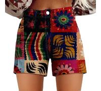 HOOUDO Day Prime Deals Today 2025 Clearance Denim Shorts Skinny Stretch Jean Casual Slim Fit Mother Summer Hot Pants with Pockets Womens Denim Shorts Stretchy