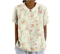 HOOUDO Flash Deals of The Day Tops for Women UK Comfy Baggy Henley Shirts Puff Sleeve Halter Neck Blouses Plain Fashion Longline Plus Size for Office Running Top Clothes Light Blue