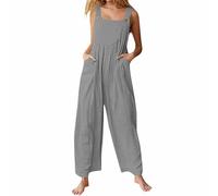 HOOUDO Jumpsuits for Women Dungarees for Women UK Long Loose Casual Overall Cotton Sleeveless Jumpsuit Playsuit Summer Baggy Vintage Romper My Orders