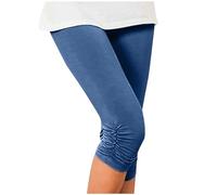 HOOUDO Lightning Deals of The Day Today Sale Sale Items for Women Capri Pants for Women UK Size 20 Cropped Joggers for Women UK Plus Size Girls Short Leggings Prime Deals April Blue