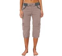 HOOUDO Linen Cropped Trousers Womens Womens Cargo Shorts 3/4 Trousers Plus Size Ladies Summer Elasticated Waist Capri Pants Casual Cotton Cropped Trouser with 4 Pockets,My Orders Rose Gold