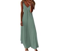 HOOUDO My Recent Orders Womens Summer Maxi Dresses Strappy Boho Floral V Neck Casual Tank Dress Beach Cover Ups Bohemian Long Sundress Same Day Delivery Items A Green