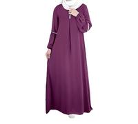 HOOUDO Sari for Women Muslim Robes for Women Turkish Loose Muslim Dress Muslim Outfits Turkey Full Cover Hijab Dress Batwing Long Sleeve Islamic Wear for Eid Ramadan Muslim Gifts for Women