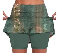 HOOUDO Short Leggings for Women UK Summer 2 in 1 Running Shorts with Pockets High Waisted Quick Dry Tennis Skirts Lightweight Gym Workout Yoga Cycling Jogging Biker Shorts