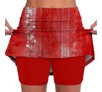 HOOUDO Short Leggings for Women UK Summer 2 in 1 Running Shorts with Pockets High Waisted Quick Dry Tennis Skirts Lightweight Gym Workout Yoga Cycling Jogging Biker Shorts