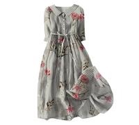 HOOUDO Summer Dresses for Women Cotton Print Bohemian Dresses O Neck Sleeveless Sundress Plus Size Sexy Party Bohemian Dresses Shirt Dresses Lightning Deals of The Day Prime Today Watermelon Red
