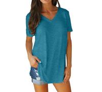 HOOUDO Today's Deals of The Day Clearance Summer Fridays Summer Tank Tops for Women UK Womens Long Sleeve Blouses Size 12 Womens Shirts and Blouses Size 16 Sky Blue