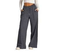 HOOUDO Wide Leg Joggers for Women UK Baggy Elastic High Waisted Sweatpants Loose Casual Tracksuit Bottoms Ladies Lounge Trousers Jogger Pants for Sport Yoga Running Fall Sale Days Sale Dark Gray