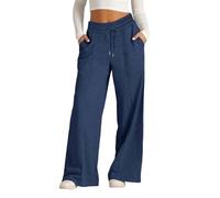 HOOUDO Wide Leg Joggers for Women UK Baggy Elastic High Waisted Sweatpants Loose Casual Tracksuit Bottoms Ladies Lounge Trousers Jogger Pants for Sport Yoga Running Homegoods Online Store Dark Blue