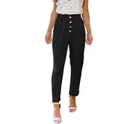 HOOUDO Women Summer Trousers Breathable Magic Lounge Pants Cosy Elegant Loungewear Soft Comfy Jeggings Girls Vacation Trousers Black