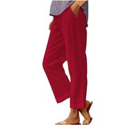 HOOUDO Womens Casual Trousers Summer Cotton Lounge Pants Baggy Printed Boho Trousers Durable Elegant Joggers Elastic Straight Leg Trouser My Orders UK 2025