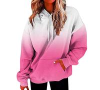 HOOUDO Womens Hoodies Oversized Long Sleeve Hooded Sweatshirts Loose Fit Pullover Tops Ladies Fall Sweaters Shirts Plus Size Casual Streetwear Clothes with Pockets Big Deals Day April
