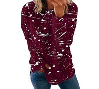 HOOUDO Womens Sweatshirts Crewneck Long Sleeves Pullovers Top Color Block Casual Blouses Plus Size Stretchable Hoodie Fleece Winter Streetwear Jumper