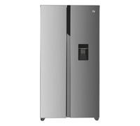Hoover H-FRIDGE 500 MAXI Freestanding American Fridge Freezer with Water Dispenser, Side by Side, Total No Frost Technology, E Class, 532L Total Capacity, Inox, 91x67x177 cm - HHSBSO6174XWDK-1