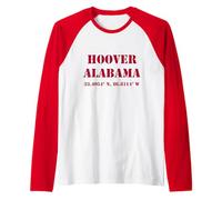 Hoover Alabama Coordinates Souvenir Raglan Baseball Tee