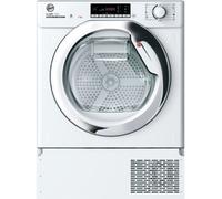 Hoover BATD H7A2TCE-80 7kg Integrated Heat Pump Tumble Dryer, A++ Rated, White & Chrome