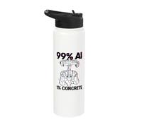 Hoover Dam Civil Engineer Funny AI Glitch Stainless Steel Insulated Water Bottle