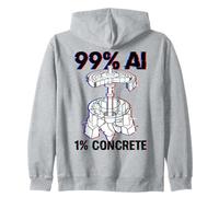 Hoover Dam Civil Engineer Funny AI Glitch Zip Hoodie