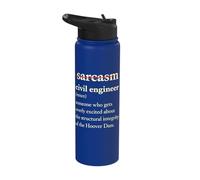 Hoover Dam Civil Engineer Funny Definition Stainless Steel Insulated Water Bottle