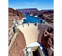 Hoover Dam Landmark Tin Sign 8x6 in American Engineering Wall Decor