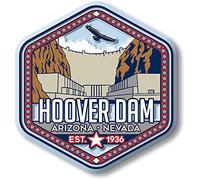 Hoover Dam Magnet by Classic Magnets, 2.9" x 3.1", Collectible 3D Rubber Vintage-Style Souvenirs and Gifts Made in The USA
