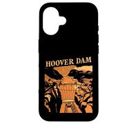 Hoover Dam Retro Desert Canyon Landmark Travel Souvenir Case for iPhone 16