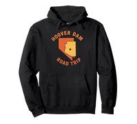 Hoover Dam Road Nevada Arizona Map Retro Vacation Pullover Hoodie