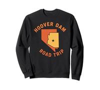 Hoover Dam Road Nevada Arizona Map Retro Vacation Sweatshirt