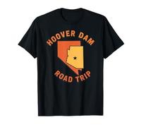 Hoover Dam Road Nevada Arizona Map Retro Vacation T-Shirt