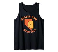 Hoover Dam Road Nevada Arizona Map Retro Vacation Tank Top