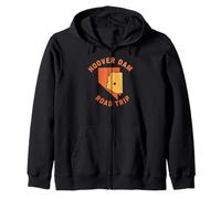 Hoover Dam Road Nevada Arizona Map Retro Vacation Zip Hoodie