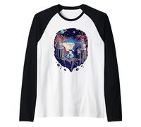 Hoover Dam Space Raccoon Sci-Fi Raglan Baseball Tee