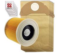 Hoover Filter Bags Set for KARCHER IPX4 MV2 WD2 Wet & Dry Vacuum (Pack of 5 Dust Bags, 1 x Filter, 5 Fresheners)