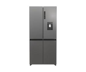 Hoover Free Standing Cube Fridge Freezer, 4 Doors, No Frost, E Class, 463L Total Capacity, Non Plumbed, Silver 83x65x181cm - HHCR3818EWPL