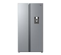Hoover Free Standing Side By Side Fridge Freezer with Water Dispesner, 2 Doors, No Frost, E Class, 523L Total Capacity, Silver 90x64x177.5cm - HONSQ2T918EWXK