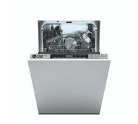 Hoover H-DISH Integrated Slimline Dishwasher, 10 Place Settings, Class E, Total Care Programme, AquaStop, Silver Trim, 45x56x82 cm - HDIH 2T1047-80