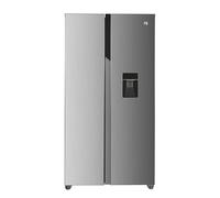 Hoover H-FRIDGE 500 MAXI Freestanding American Fridge Freezer with Water Dispenser, Side by Side, Total No Frost Technology, E Class, 532L Total Capacity, Inox, 91x67x177 cm - HHSBSO6174XWDK-1